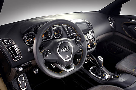 Kia concept car. The pro_ceeâ€™d interior is designed to accommodate four 