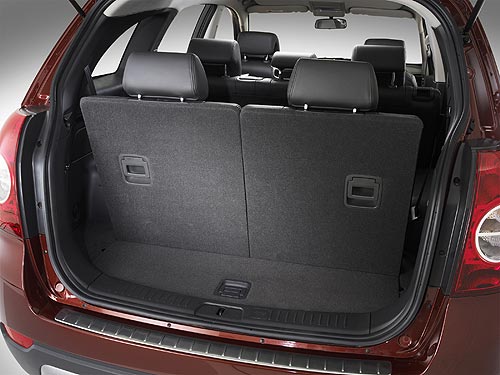 Luggage capacity in a Captiva 7 with all seats in the upright position