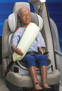Ford's inflatable seat belt for rear-seat passengers