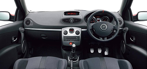 The interior of the Renault Clio RS197