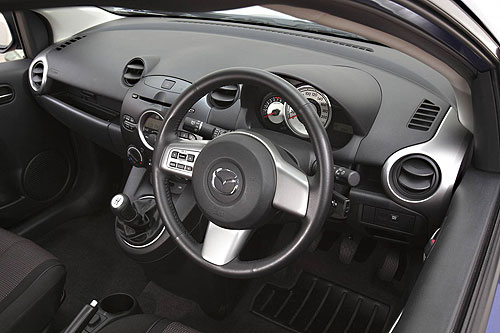 The dashboard of the new Mazda2 Genki